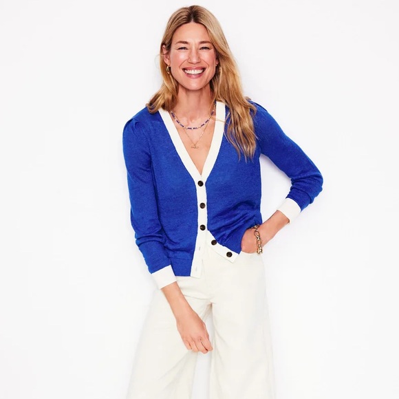 Liv V-Neck Linen Cardigan
Bright Blue - Picture 1 of 10